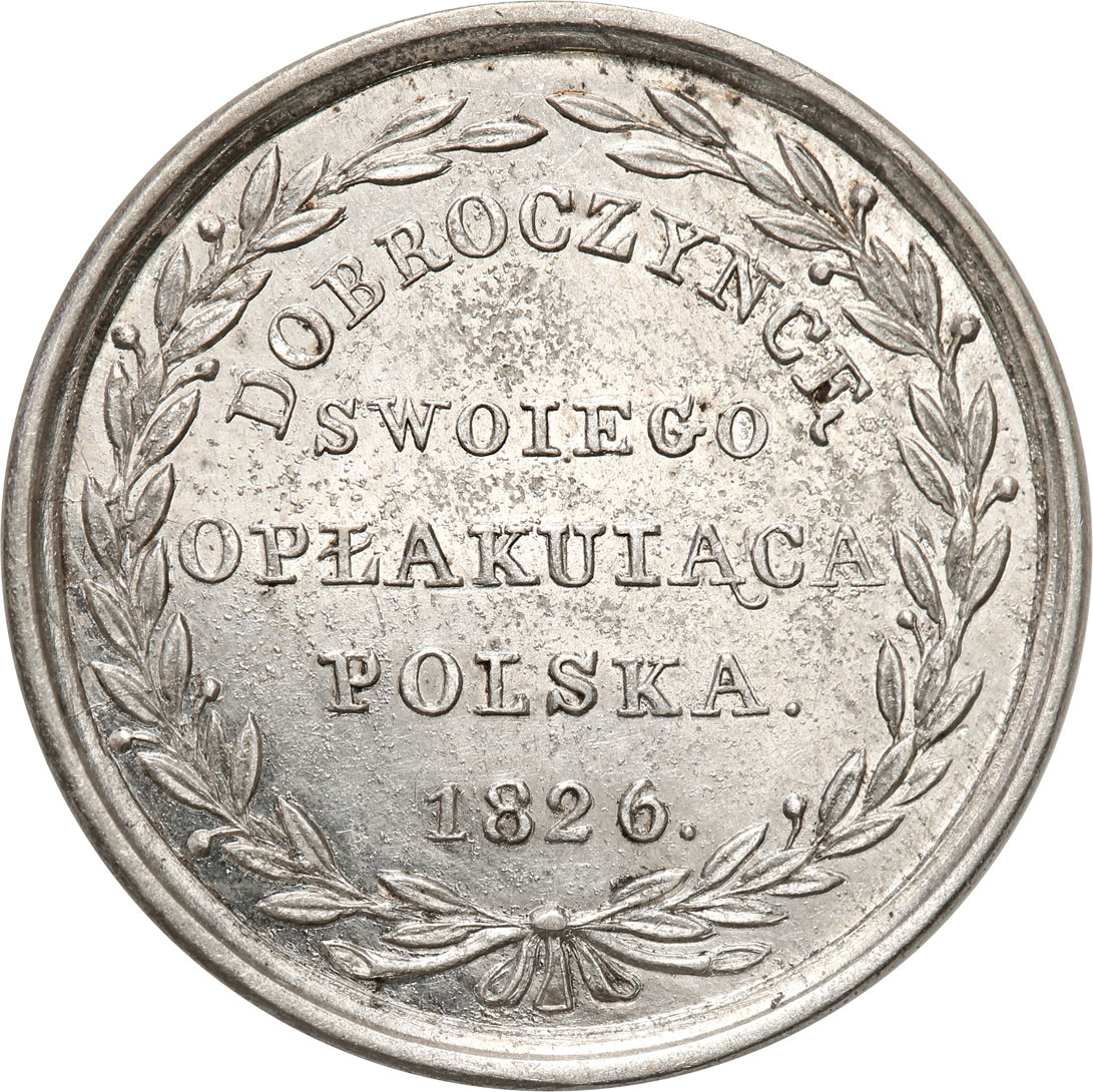 Królestwo Polskie/Rosja. Medal 1826, na śmierć Aleksandra I, Warszawa, Srebro